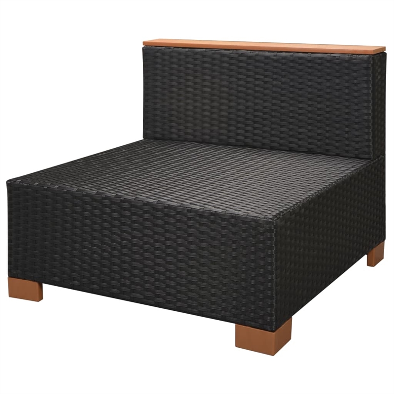 vidaXL 6 Piece Sofa Set in Black/Brown/Cream