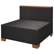 vidaXL 6 Piece Sofa Set in Black/Brown/Cream