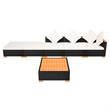 vidaXL 6 Piece Sofa Set in Black/Brown/Cream