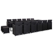 vidaXL 17 Piece Poly Rattan Furniture Set in Black