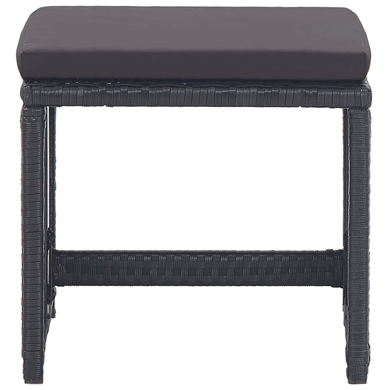 vidaXL 17 Piece Poly Rattan Furniture Set in Black
