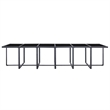 vidaXL 17 Piece Poly Rattan Furniture Set in Black