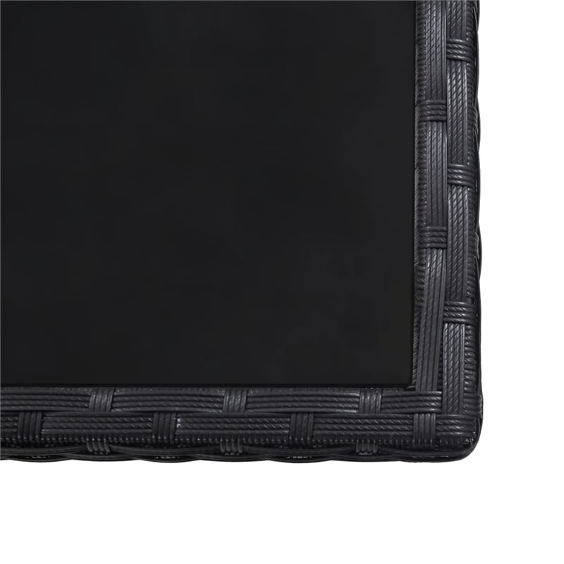 vidaXL 17 Piece Poly Rattan Furniture Set in Black