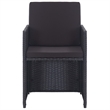 vidaXL 17 Piece Poly Rattan Furniture Set in Black