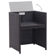 vidaXL 17 Piece Poly Rattan Furniture Set in Black