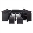 vidaXL 17 Piece Poly Rattan Furniture Set in Black