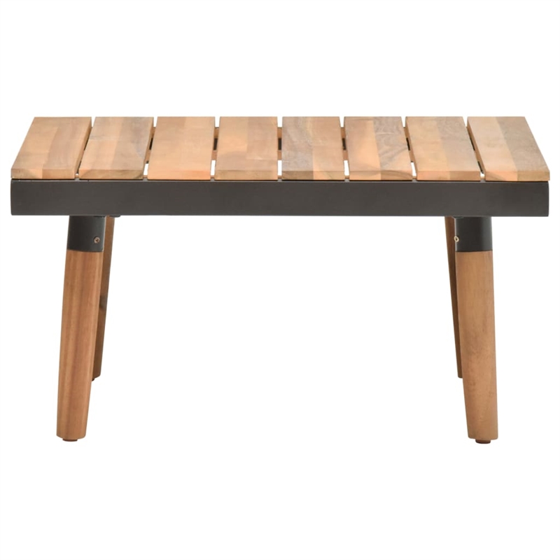 vidaXL 4 Piece Solid Acacia Wood Sofa Set in Gray
