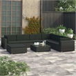 vidaXL 8 Piece Steel Garden Lounge Set in Black
