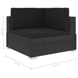 vidaXL 8 Piece Steel Garden Lounge Set in Black