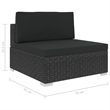 vidaXL 8 Piece Steel Garden Lounge Set in Black