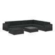 vidaXL 8 Piece Steel Garden Lounge Set in Black