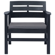 vidaXL 3 Piece Plastic Standard Furniture Set in Anthracite