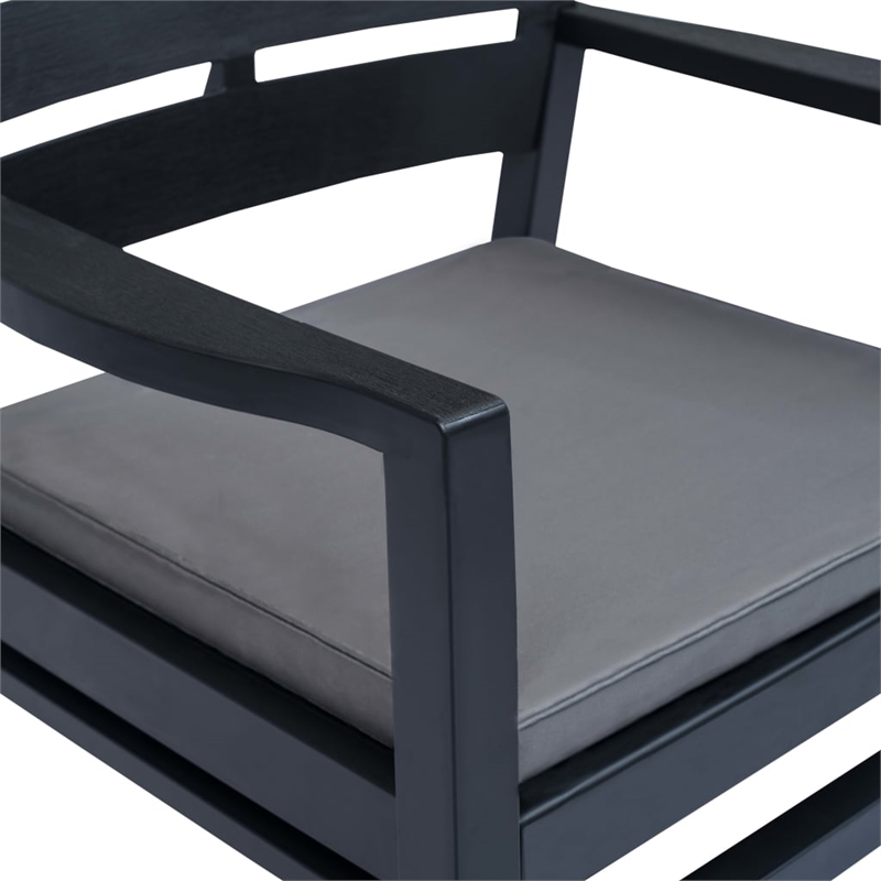vidaXL 3 Piece Plastic Standard Furniture Set in Anthracite