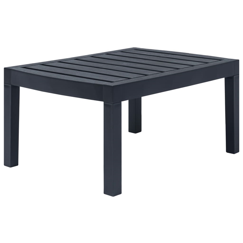 vidaXL 3 Piece Plastic Standard Furniture Set in Anthracite