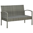 vidaXL Poly Rattan Sofa Set in Gray