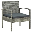 vidaXL Poly Rattan Sofa Set in Gray