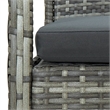 vidaXL Poly Rattan Sofa Set in Gray