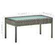 vidaXL Poly Rattan Sofa Set in Gray