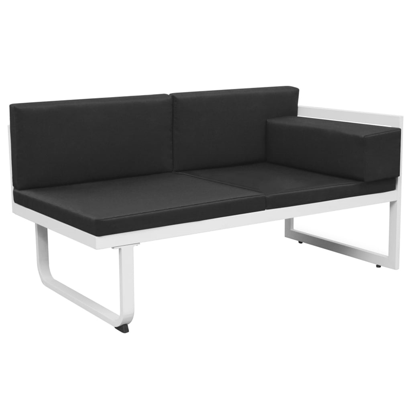 vidaXL 5 Piece Sofa Set in Black/White