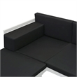 vidaXL 5 Piece Sofa Set in Black/White