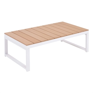 vidaXL 5 Piece Aluminum Patio Furniture in White/Brown