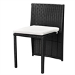 vidaXL 3 Piece Poly Rattan Furniture Set in Black/White/Cream