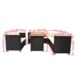 vidaXL 5 Piece Poly Rattan Small Patio Furniture in Black/White/Cream