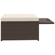 vidaXL 4 Piece Steel Sofa in White/Brown/Cream