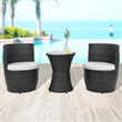 vidaXL 3 Piece Sofa in Black/Cream