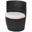 vidaXL 3 Piece Sofa in Black/Cream