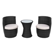 vidaXL 3 Piece Sofa in Black/Cream