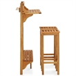 vidaXL 3 Piece Solid Acacia Wood Standard Bar Set in Natural
