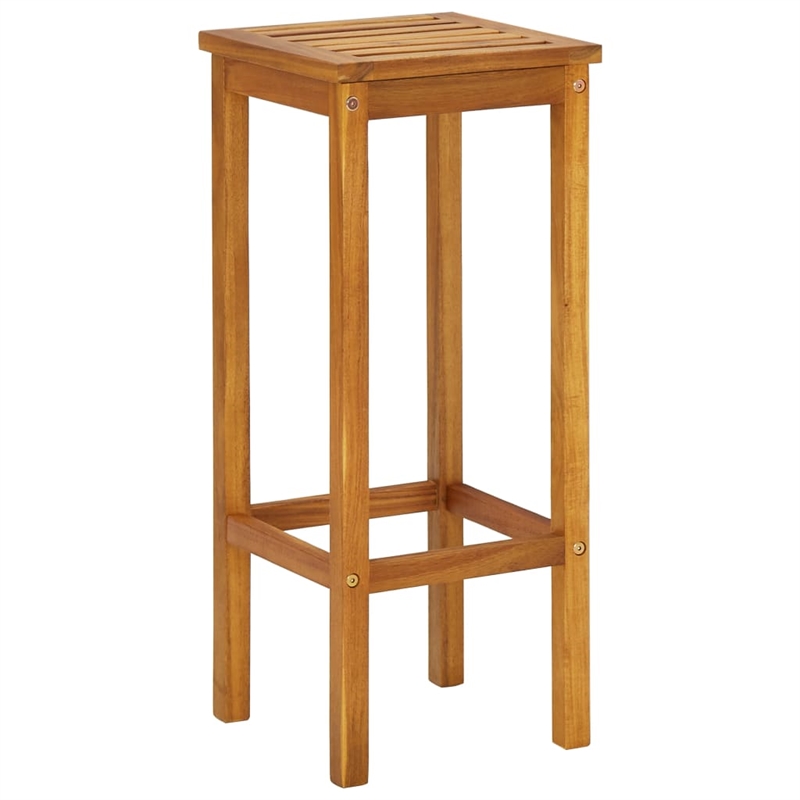 vidaXL 3 Piece Solid Acacia Wood Standard Bar Set in Natural