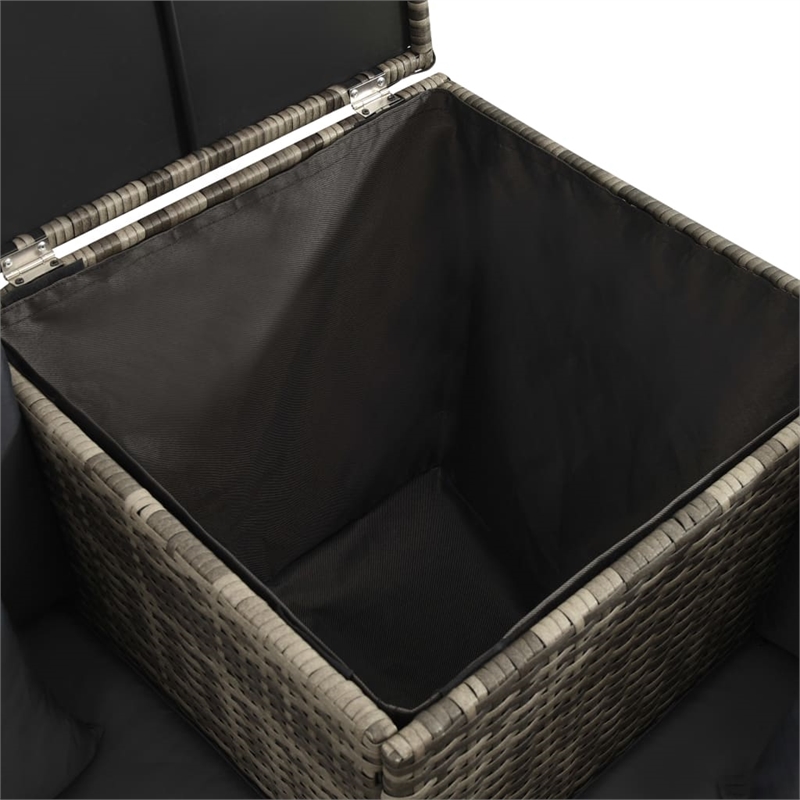 vidaXL 4 Piece Steel Patio Furniture Gray