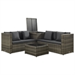 vidaXL 4 Piece Steel Patio Furniture Gray