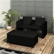 vidaXL Steel Garden Lounge Set in Black