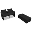 vidaXL Steel Garden Lounge Set in Black