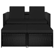 vidaXL Steel Garden Lounge Set in Black