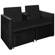 vidaXL Steel Garden Lounge Set in Black
