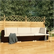vidaXL 3 Piece Steel Patio Sofa Set in Brown