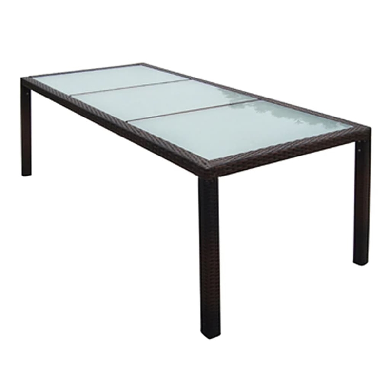 vidaXL 9 Piece Steel Large Furniture Set in Brown