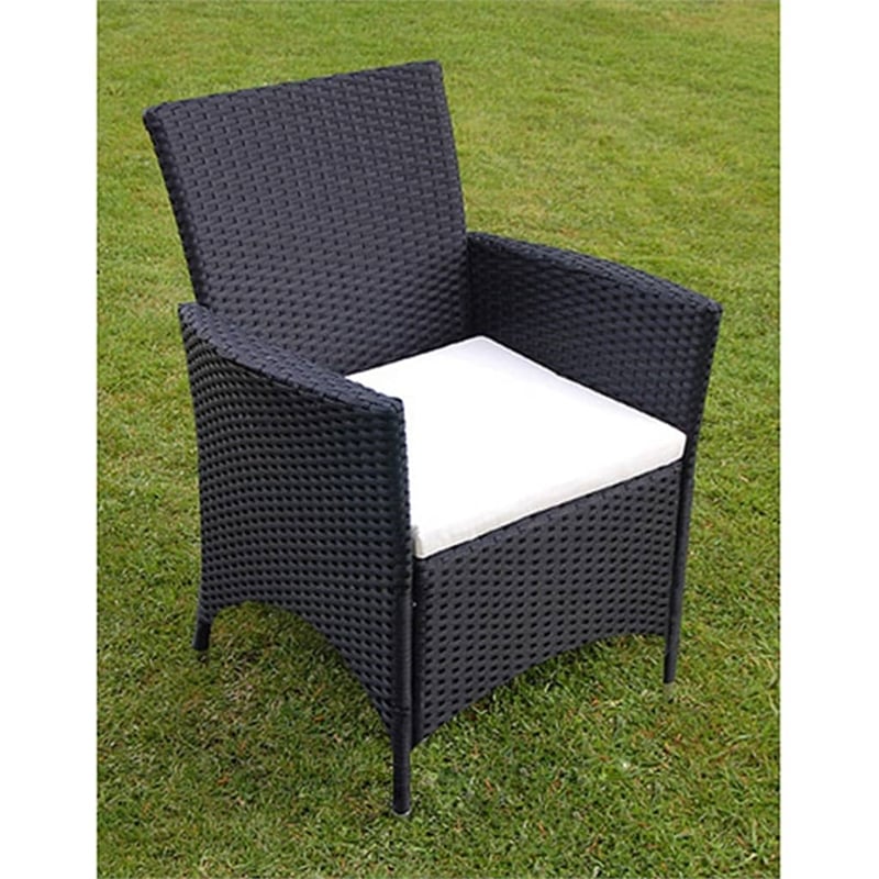 vidaXL 9 Piece Poly Rattan Garden Furniture Set in Black