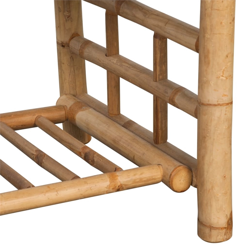 vidaXL 4 Piece Bamboo Medium Sofa Set in Brown