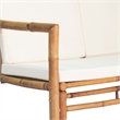 vidaXL 4 Piece Bamboo Medium Sofa Set in Brown