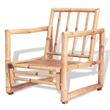 vidaXL 4 Piece Bamboo Medium Sofa Set in Brown
