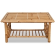 vidaXL 4 Piece Bamboo Medium Sofa Set in Brown