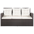 vidaXL 5 Piece Steel Sofa Set in Brown/Cream