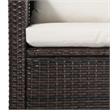 vidaXL 5 Piece Steel Sofa Set in Brown/Cream