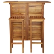 vidaXL Solid Acacia Wood Small Bar Set in Brown