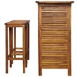 vidaXL Solid Acacia Wood Small Bar Set in Brown